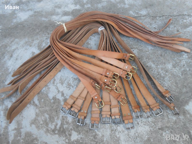 Колани военни от естествена кожа, снимка 1