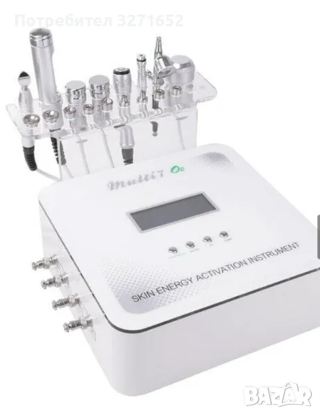 Мултифункционален апарат за безиглена мезотерапия, RF, дермабразио, кислород, биолифтинг и криотерап, снимка 1