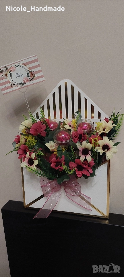 Букети с бонбони и цветя, снимка 1