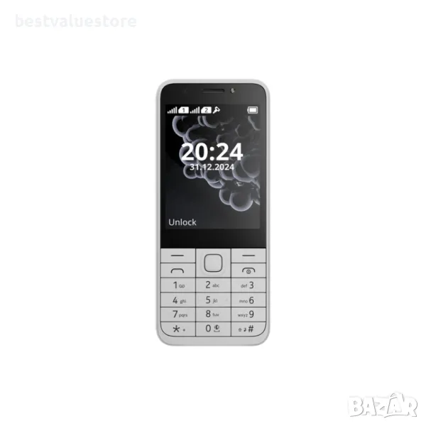 Nokia 230 2024 Dual White Мобилен Телефон Gsm 2.80 ", Задна Камера 2.00 Mpx, снимка 1