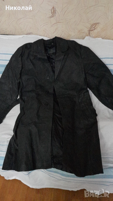 Стар български кожен шлифер, снимка 1