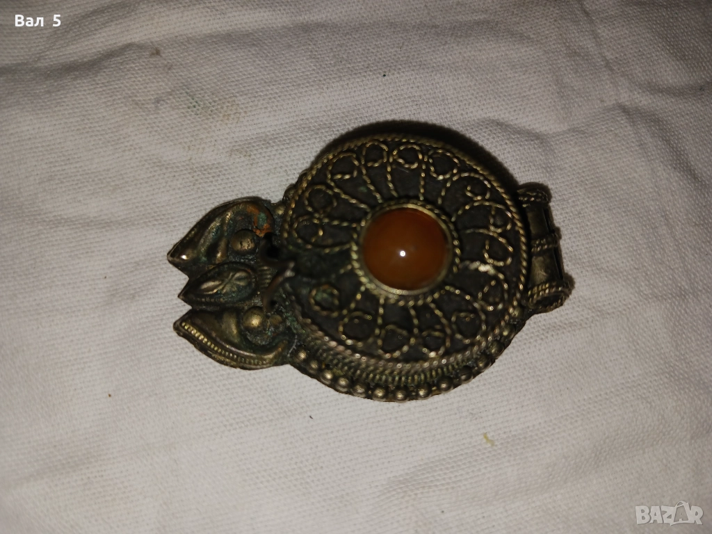 Стара красива метална кутийка за благовония - филигран, снимка 1