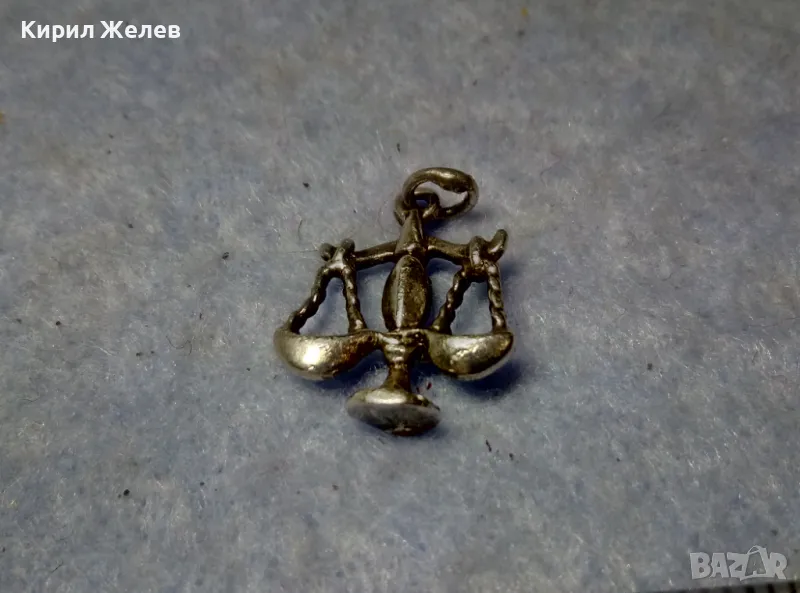 ЗОДИЯ ВЕЗНИ АСТРОЛОГИЧЕН СРЕБЪРЕН МЕДАЛЬОН СРЕБРО ВИСОКА ПРОБА СТАРА РЪЧНА АРТ ИЗРАБОТКА 26174, снимка 1