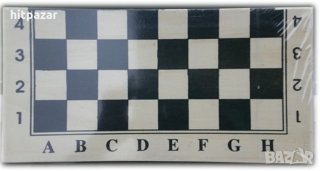 Класически Шах в дървена кутия с табла , снимка 1