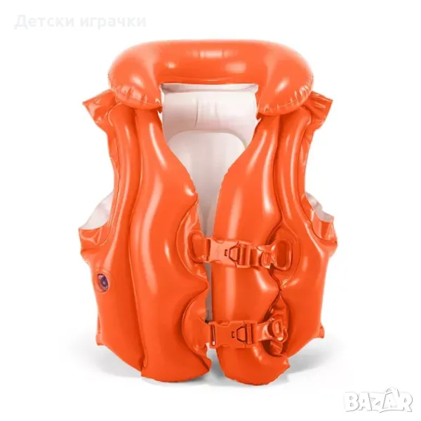 Детска надуваема жилетка INTEX Deluxe Swim Vest, 3-6 години, PVC, ярки цветове, снимка 1
