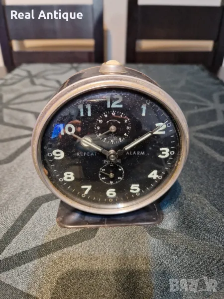 Рядък антикварен колекционерски немски будилник Peter Repeat ALARM , снимка 1