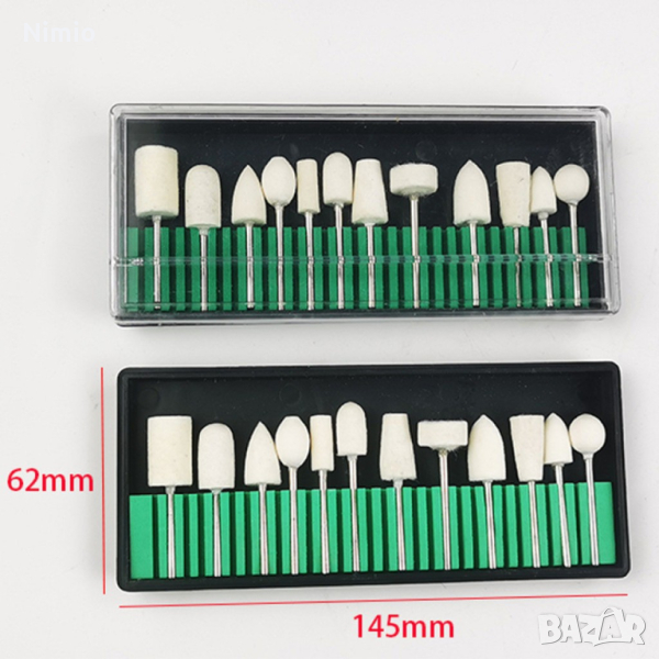 Комплект полиращи накрайници за електрическа пила, снимка 1