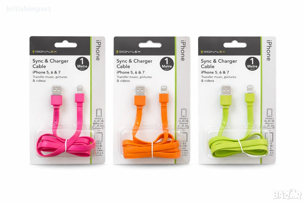 USB кабел за зареждане и пренос на данни, iPhone, iPad, снимка 1