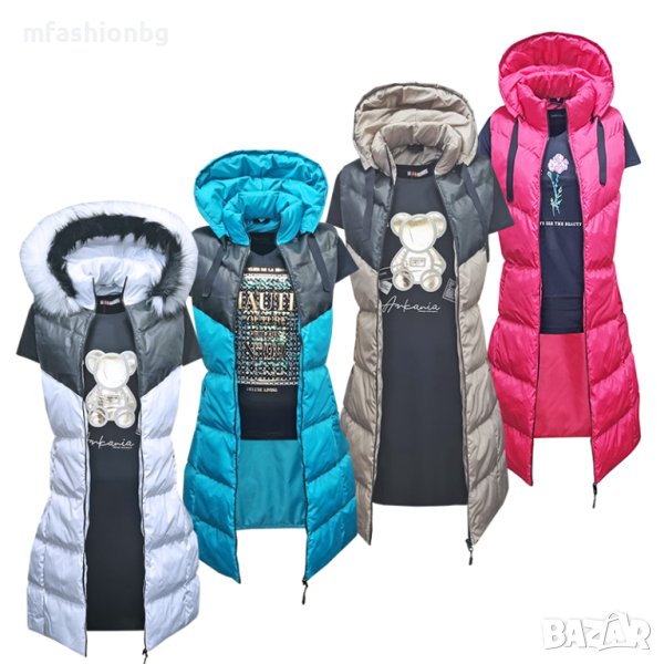 Дамски елеци City Angels Jeans Средна Дължина, снимка 1