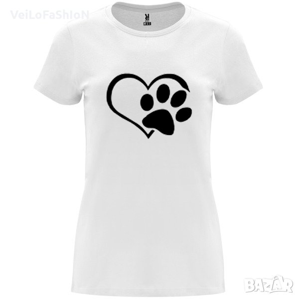 Нова дамска тениска Animal Love в бял цвят , снимка 1