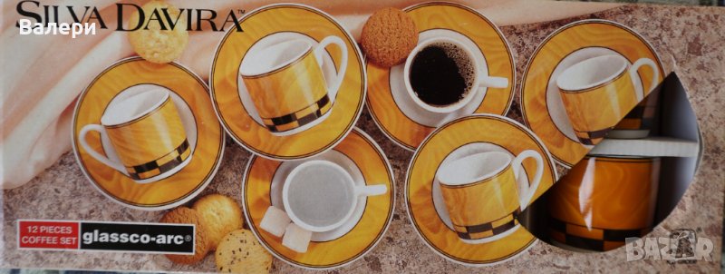 Сервиз за кафе - ”Silva Dariva” - 6 броя чашки с чинийки, снимка 1