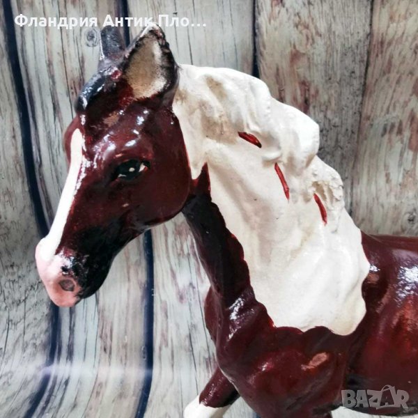 Чугунена пластика - Кон , снимка 1