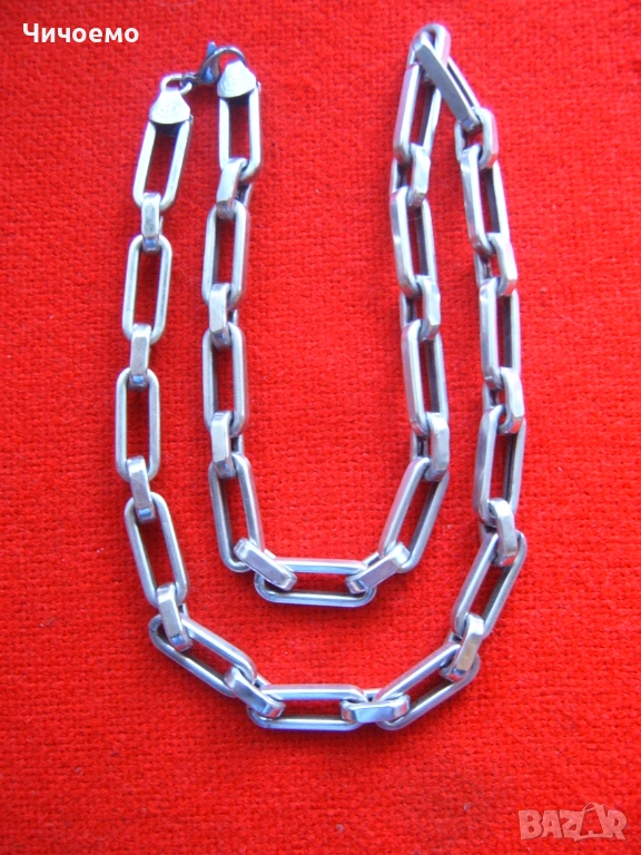 Сребро 925 масивен мъжки ланец, снимка 1