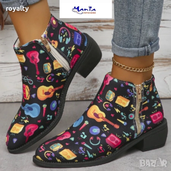 Ефектни дамски обувки с цип , снимка 1