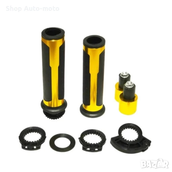 Комплект дръжки за мотоциклет Automat, Ръкохватки за мотор, АТВ, Gold, снимка 1