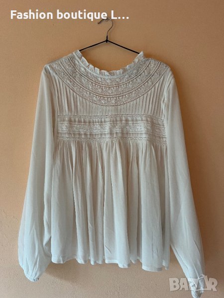 Бяла блуза S размер 100% памук 🤍, снимка 1