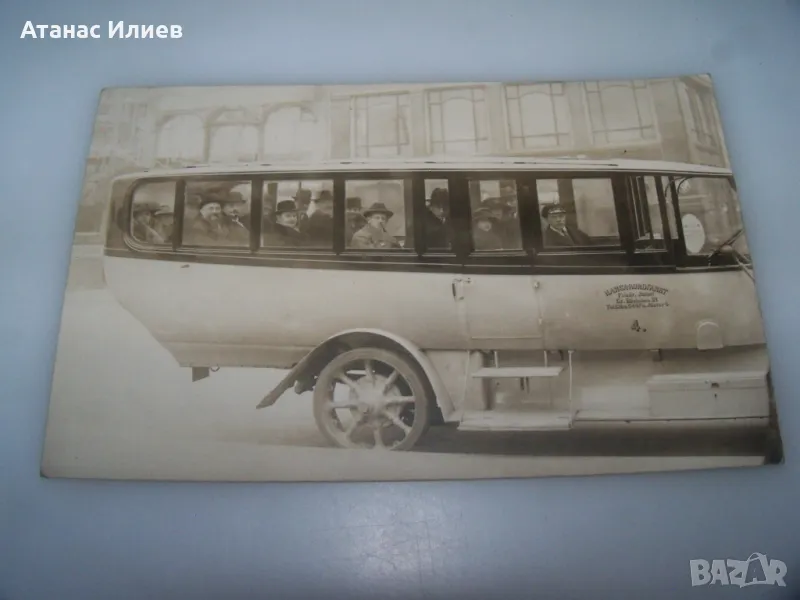 Стара пощенска картичка с автобус от Намбург, Германия, снимка 1