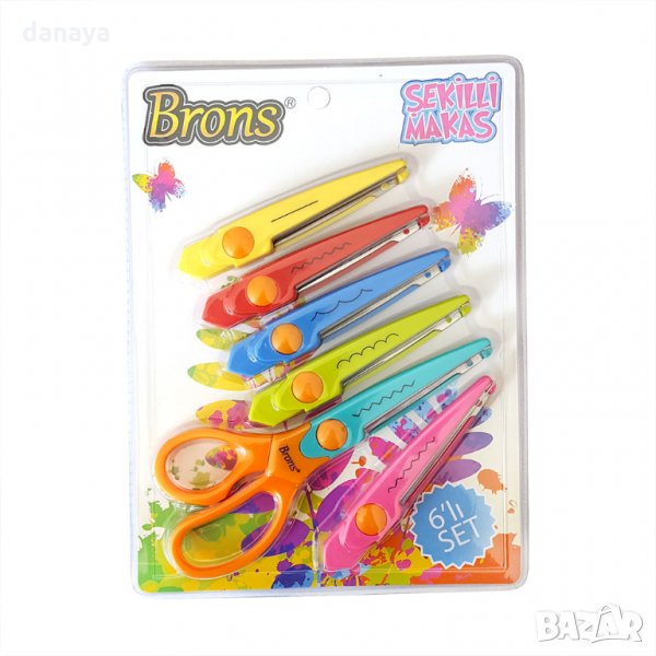 1570 Къдрава ножичка за декорация с 6 сменяеми приставки, снимка 1