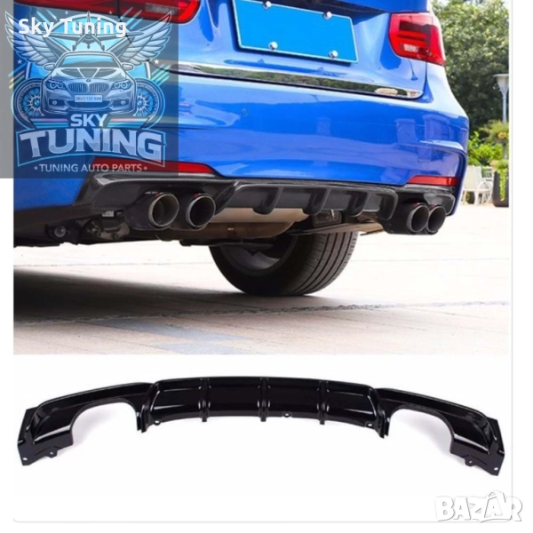 Дифузьор / добавка за задна броня за БМВ Ф30-Ф31 / BMW F30-F31 3серия, снимка 1