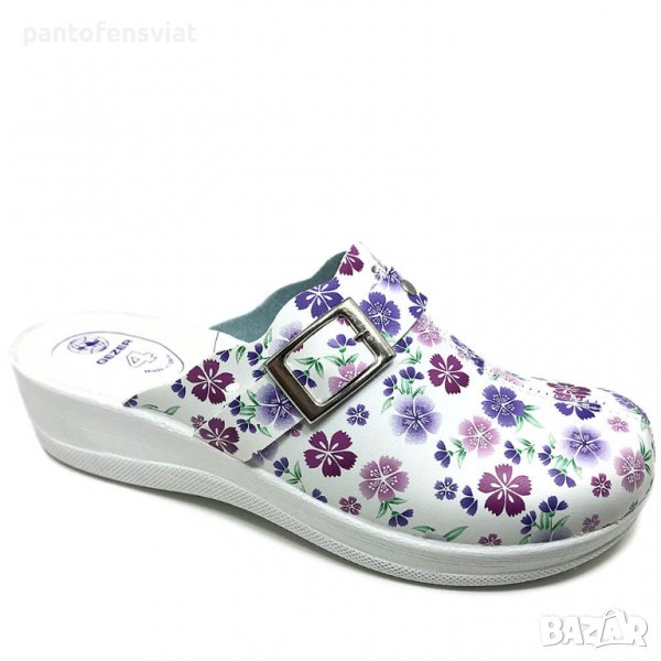 Медицински чехли GEZER лилав принт 36/41, снимка 1