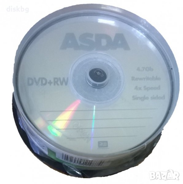 DVD+RW ASDA, 4.7GB, 120 минути, 4x - празни дискове презаписваеми, снимка 1