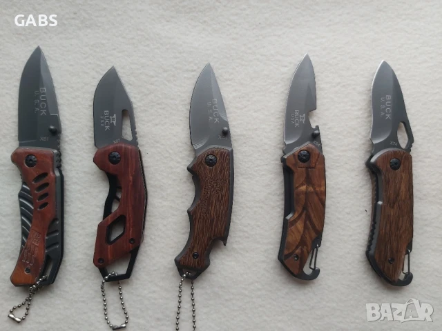 Сгъваеми джобни ножчета BUCK с дървена дръжка