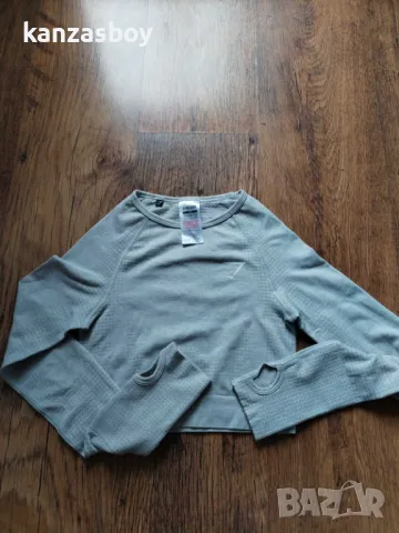 Gymshark Vital Seamless 2.0 Long Sleeve Crop Top - дамско фитнес боди КАТО НОВО ХС, снимка 6 - Корсети, бюстиета, топове - 50011518