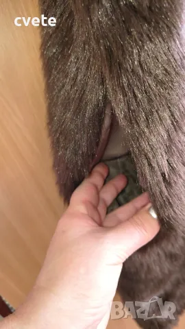 Дамски дълъг елек с косъм, снимка 2 - Елеци - 49492387