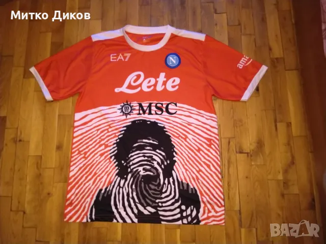 Футболна тениска на Наполи ЕА 7 специална 2021-2022 №10 Марадона размер Л, снимка 2 - Футбол - 50025173