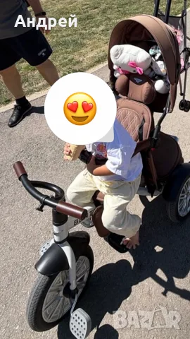 Продавам детска триколка Bentley – кафява 🤎🚲, снимка 4 - Детски велосипеди, триколки и коли - 56454349