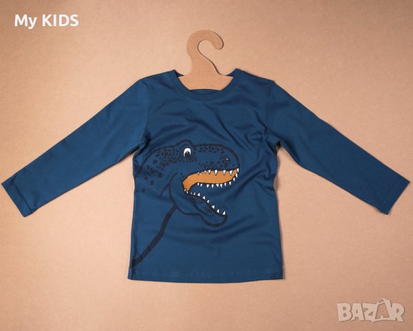 детска блуза Lindex динозавър 18-24 92 2-3 98 3-4, снимка 1 - Детски Блузи и туники - 37788397