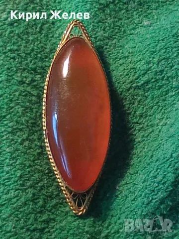 СТАРИННА РУСКА МЕДНА с МАРКИРАНА ПОЗЛАТА КЕХЛИБАРЕНА БРОШКА 100% НАТУРАЛЕН БАЛТИЙСКИ КЕХЛИБАР 48768, снимка 18 - Антикварни и старинни предмети - 48734280