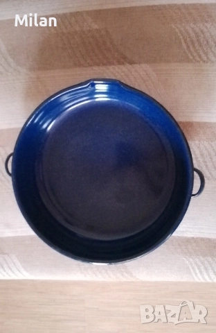 Тава емайлирана 40 cm. с дръжки и чучур за изливане, снимка 6 - Съдове за готвене - 52525976