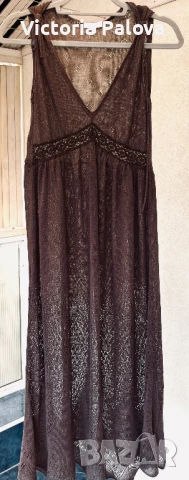 Красива рокля цвят шоколад Австралия, снимка 2 - Рокли - 50966661