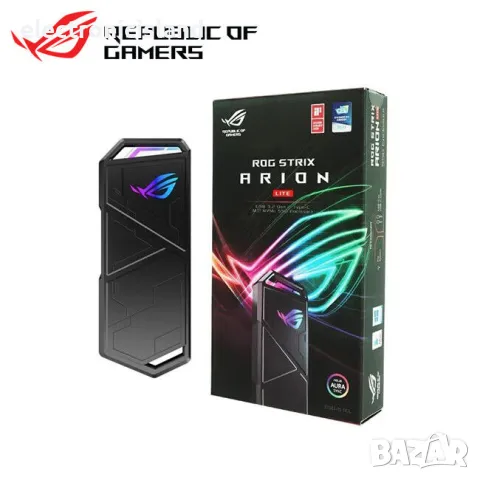 Външен Rack кутия ASUS ROG Strix Arion Lite, Съвместимост SSD NVMe M.2, USB 3.2 GEN2 Type-C