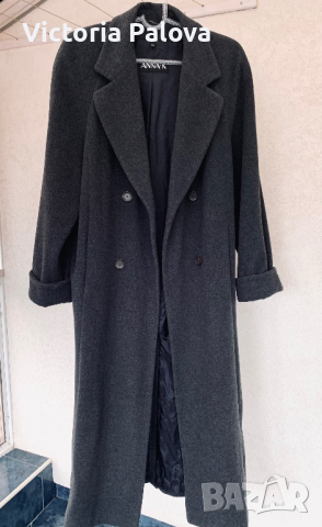 Дълго дизайнерско палто ANNA K вълна 80%, снимка 1 - Палта, манта - 44649815