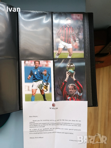Franco Baressi автографи AC Milan