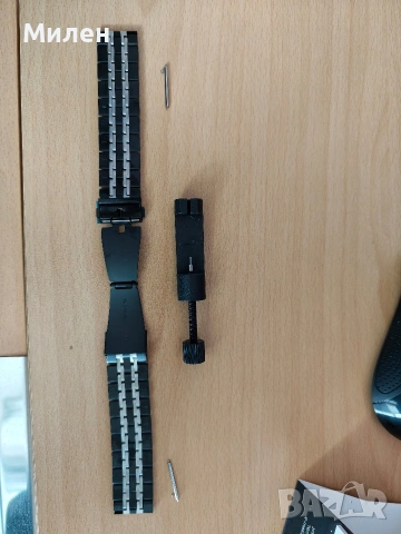 Метална стоманена верижка 22мм, снимка 3 - Каишки за часовници - 53923625