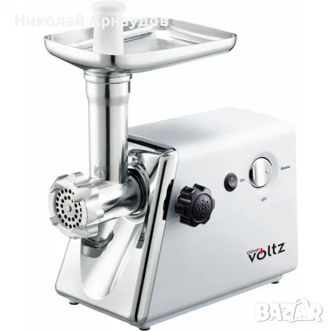 Месомелачка с приставка за домати Oliver Voltz OV51991C, 1800W, Обратен ход, Аксесоари, Бял