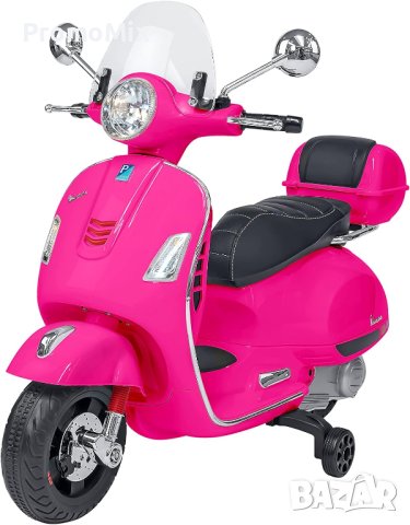 Детски акумулаторен мотор Globo Vespa GTS Super Sport GLO1805 Pink 12V Веспа с багажник Детски скуте, снимка 2 - Детски велосипеди, триколки и коли - 44416832