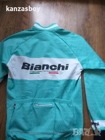 bianchi team celeste carbon windproof jacket - мъжко вело яке Л, снимка 12 - Якета - 48396499
