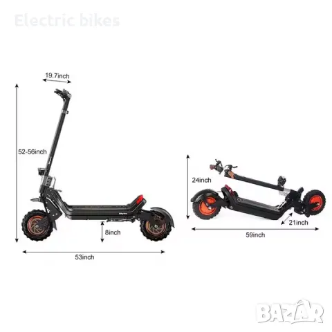 Eлектрически скутер/тротинетка G63 Single 1500W,48V/15.6Аh,11 inch, снимка 6 - Велосипеди - 48595201