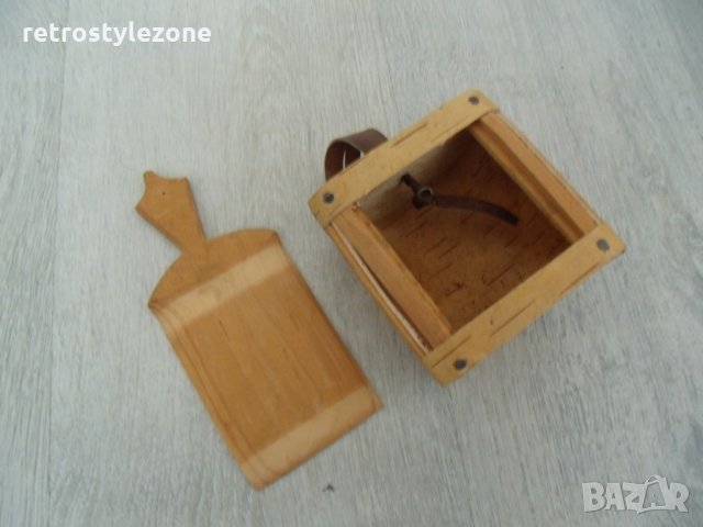 № 5096 стара дървена / брезова / кутийка , снимка 4 - Други ценни предмети - 31944526