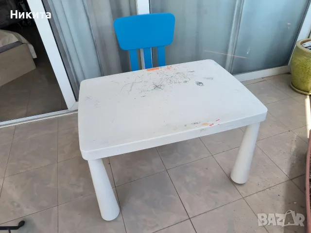 Детска маса и столче IKEA, снимка 2 - Мебели за детската стая - 56116058