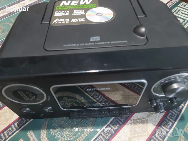 Това е Muse M-182 RDC – радио с CD и касетофон, с функция за запис. AUX вход: 3,5 мм – за телефон., снимка 7 - Радиокасетофони, транзистори - 55961315