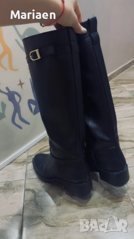 Черни ботуши Zara, снимка 9 - Дамски ботуши - 52854210