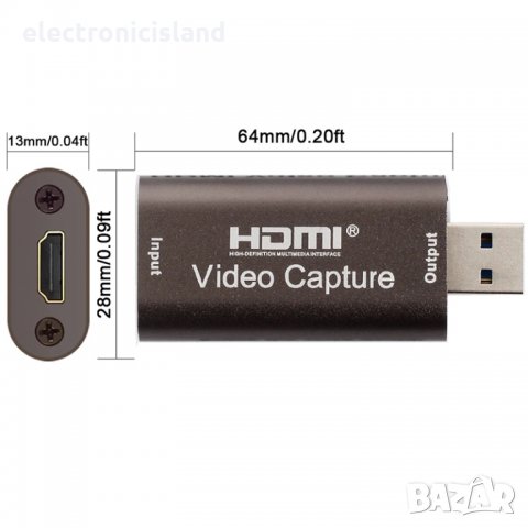 Видео Кепчър карта USB 3.0 флашка 4K аудио видео HDMI USB capture card, снимка 8 - USB Flash памети - 31889073