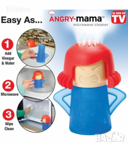 Почистващ уред за микровълнова фурна Angry mama, снимка 7 - Други - 52889195