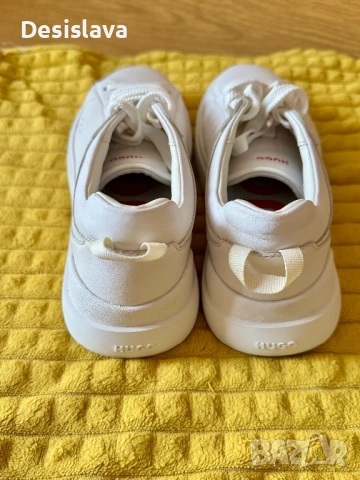 Бели сникърси HUGO, снимка 5 - Кецове - 54028612