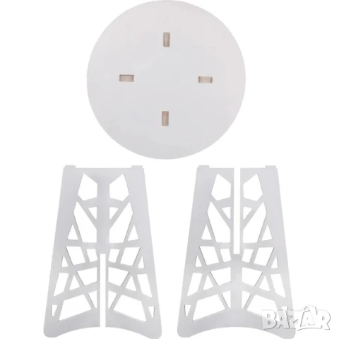 Стилна малка масичка за кафе, Кръгла, Подходяща за тераса или балкон, снимка 3 - Маси - 51101245